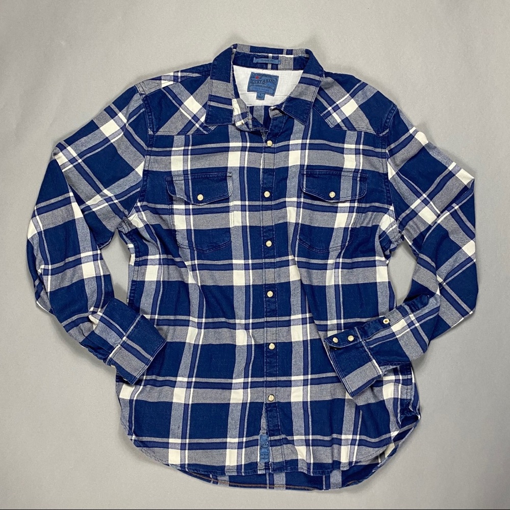 Men’s Lucky Brand pearl Snap Shirt LARGE